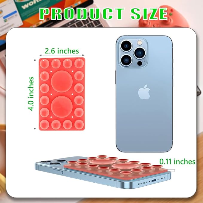 Silicone Suction Phone Holder Mount, Adhesive Accessory - Image 5