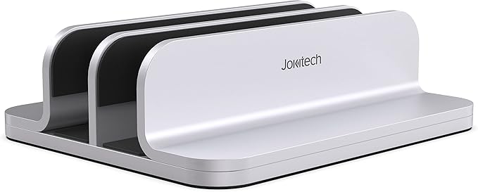Double Aluminum Laptop Vertical Stand Organizer, Sturdy Notebook Computer by Jokitech