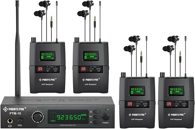 Phenyx Pro Wireless in-Ear Monitor System, Stereo IEM System by PhenyxPro