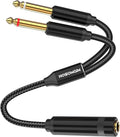 HOSONGIN 1/4 TRS Stereo Jack to Dual 1/4 TS Mono Y-Splitter Insert Cable by HOSONGIN