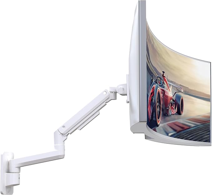 Monitor Wall Mount for 17-49 Inch Ultrawide Monitors, Single Monitor Arm Holds by QUARX