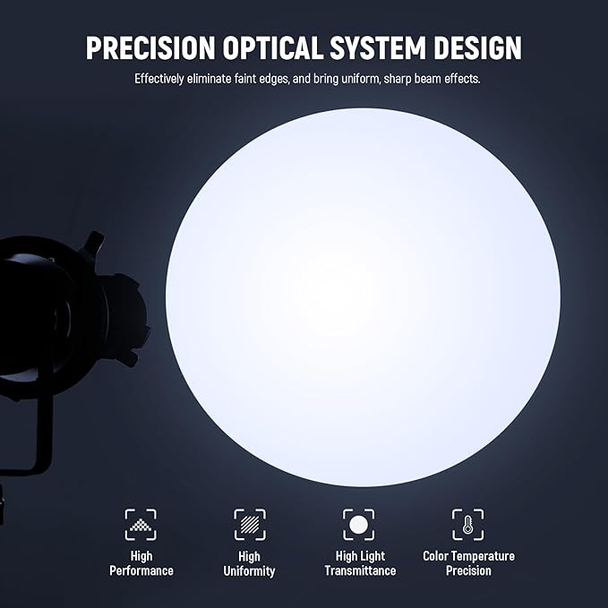 NEEWER Spotlight Snoot with 20° Projection Lens, Adjustable Focus, 16 Metal - Image 3
