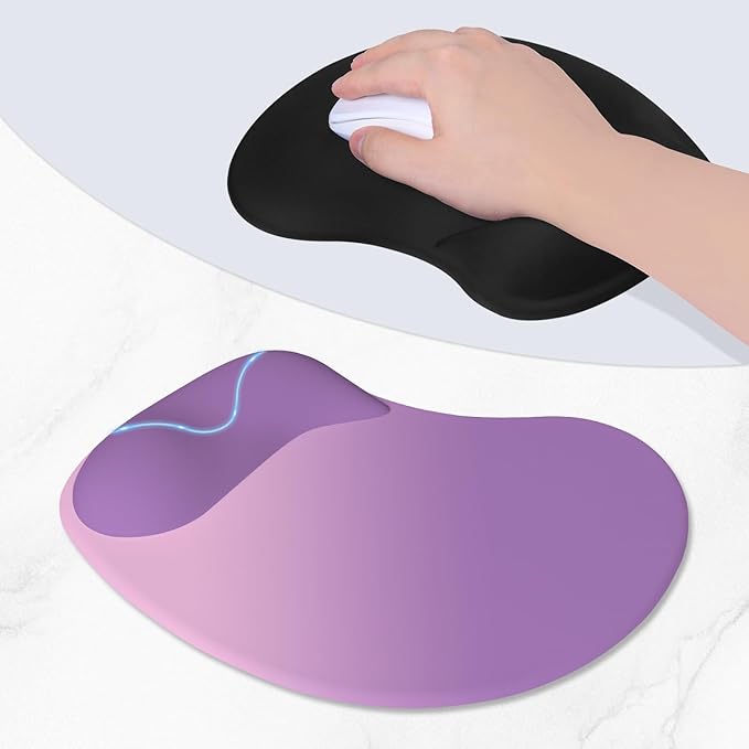 ITNRSIIET Ergonomic Mouse Pad, Cushioned Gel Wrist Rest, Non-Slip Base - Image 3