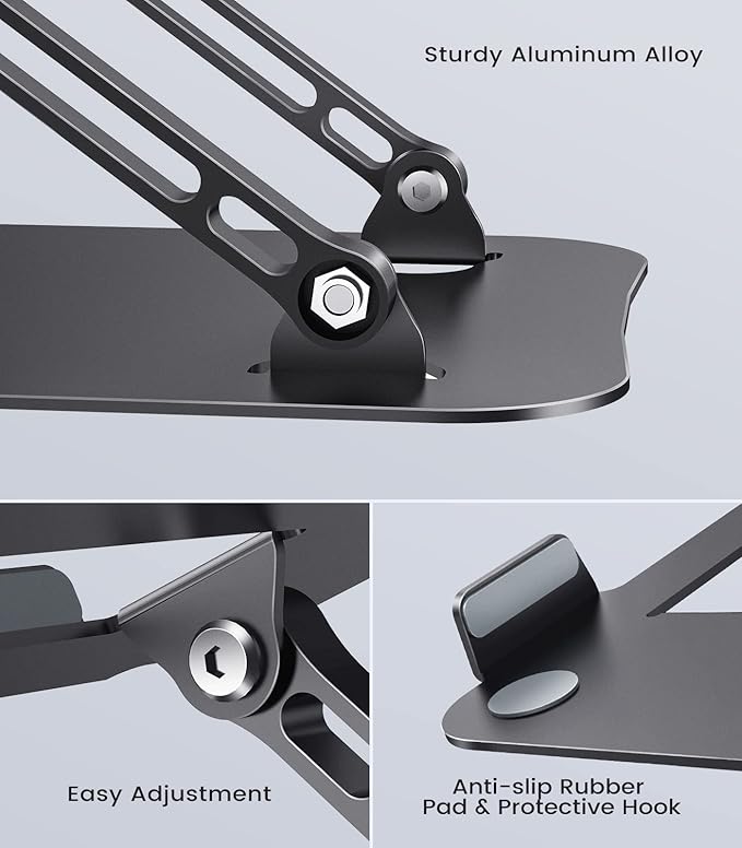 Adjustable Laptop Stand for Desk, Aluminum Portable Laptop Stand, Lightweight - Image 7