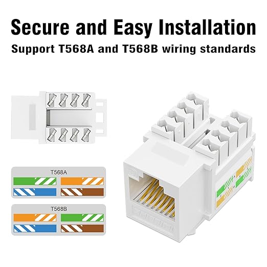 iwillink 10Gbps Cat6 Keystone Jack and Punch-Down Stand, RJ45 Ethernet Keystone - Image 6