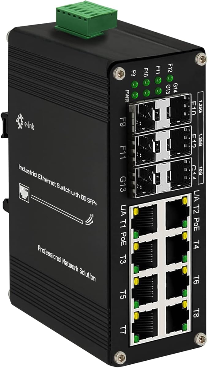 Industrial 8 Port Gigabit Ethernet Plus PoE Switch by Steloproad