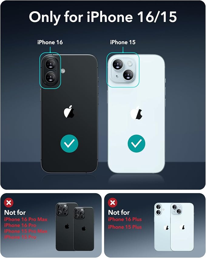 ESR 3 Pack for iPhone 16 / iPhone 15 Screen Protector, Full Coverage Tempered - Image 8