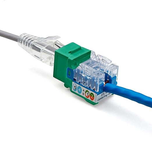 trueCABLE Cat5e Keystone Jack, Unshielded, 90 Degree Punch-Down, PoE++ 100W - Image 7
