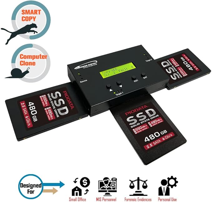 Vinpower 1 to 2 SATA 2.5" & 3.5" Hard Disk Drive/Solid State Drive Clone - Image 7