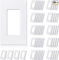 ELEGRP Matte White 1-Gang Screwless Decorative Wall Plates, Standard Size by ELEGRP%7CELEGROUP