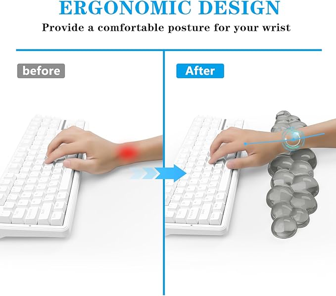 Gel Cloud Keyboard Wrist Rest, Cute Wrist Support and Arm Support Keyboard Rest - Image 2