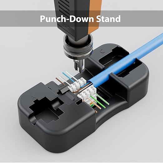 iwillink 10Gbps Cat6 Keystone Jack and Punch-Down Stand, RJ45 Ethernet Keystone - Image 2