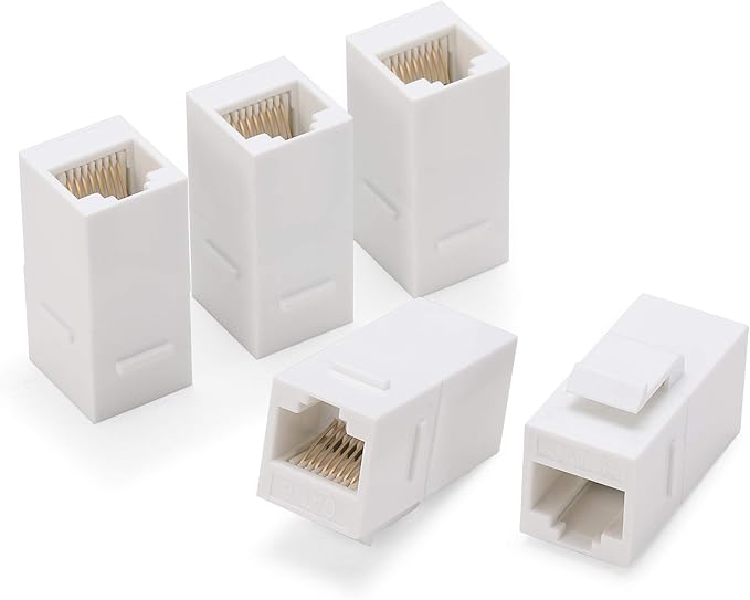 Rapink RJ45 Coupler Inline Adapter Keystone, Female to Female Network Connector by Rapink