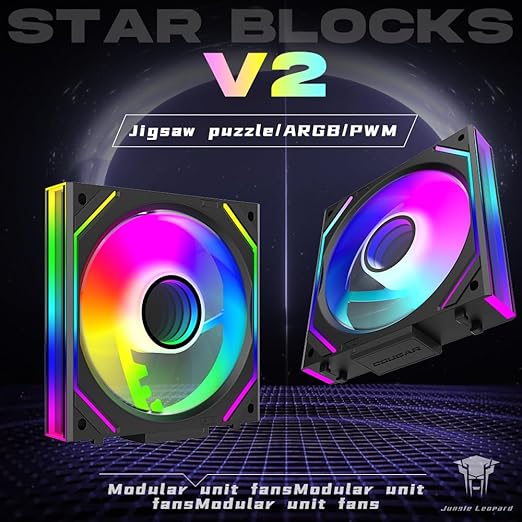 Jungle Leopard Interstellar V2 120mm PC Reverse Blade Case Fan Infinity Mirror - Image 2