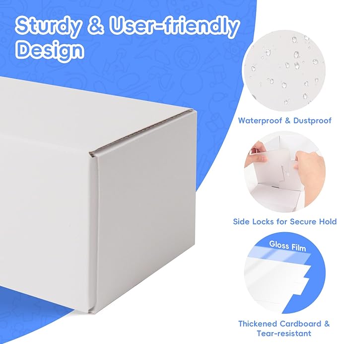 Toploader Storage Box, 6 Packs 900 Count Corrugated Cardboard Storage Box - Image 4