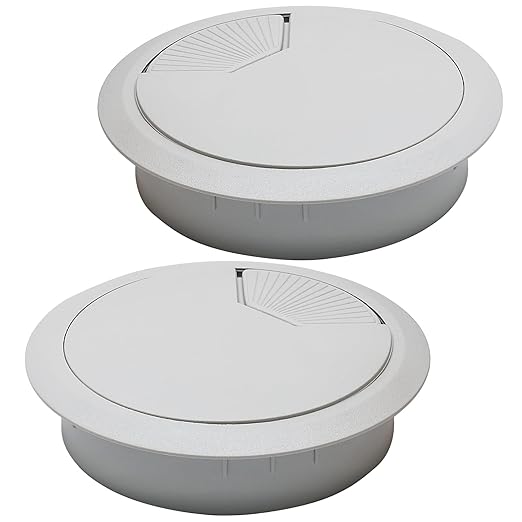 Desk Grommet 3-1/8", Desk Cord Hole Cover, Cable Grommet ABS Plastic, Desk Hole by BOPOREAE