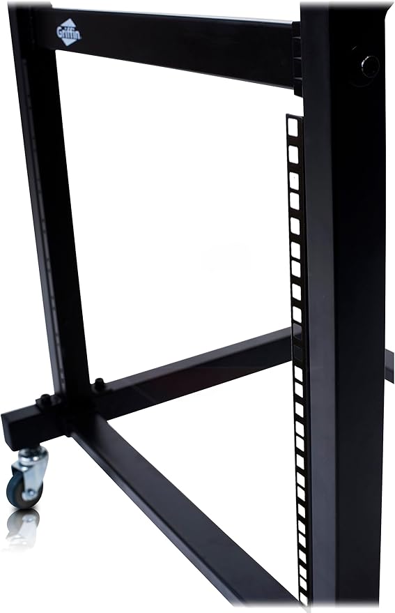 GRIFFIN 19U Rack Mount Rolling Stand & Adjustable Mixer Platform Rails – Cart - Image 5