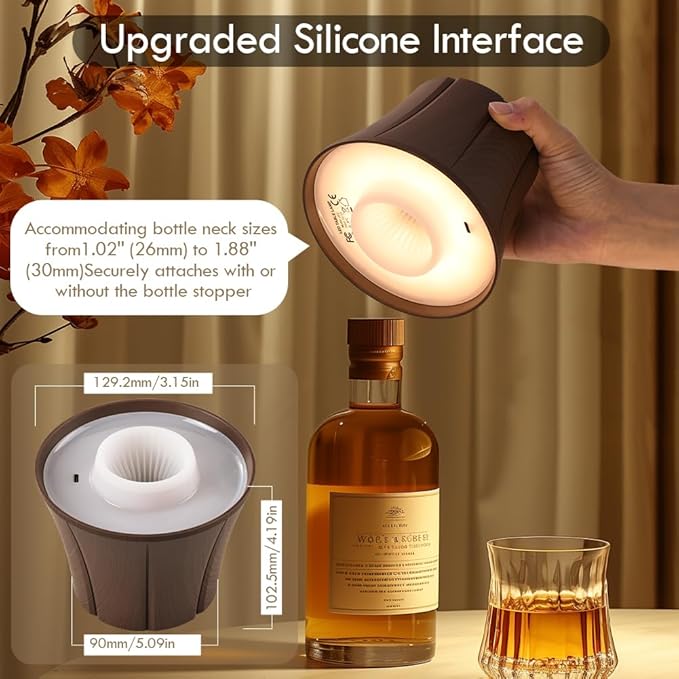 WILIT Wireless Bottle Lamp for Liquor Bottles, 3-Level Brightness Cordless Lamp - Image 6