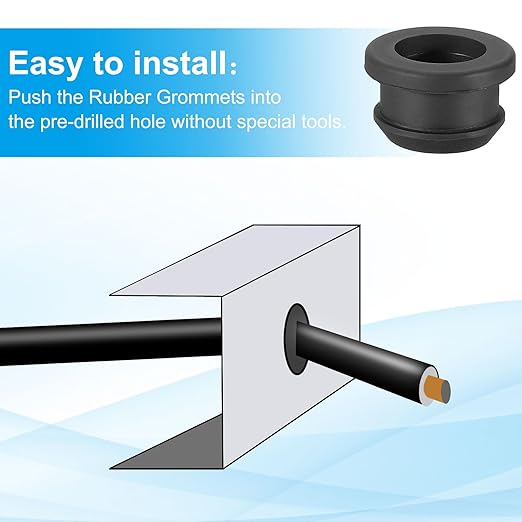 PATIKIL 19mm / 3/4 Inch Drill Hole, 9/16 Inch ID Rubber Grommets - Image 4