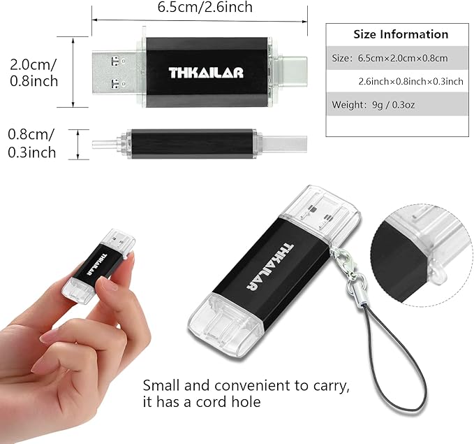 Thkailar USB C Flash Drive 256GB-USB Flash Drive - Image 7