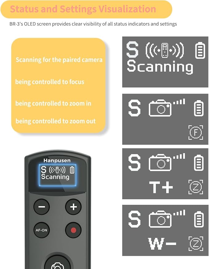 Hanpusen Rechargeable Camera Remote Control - Image 4