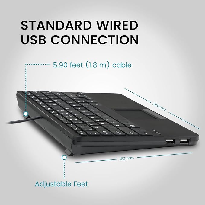 Perixx PERIBOARD-525 US, Wired Mini USB Keyboard - Image 6