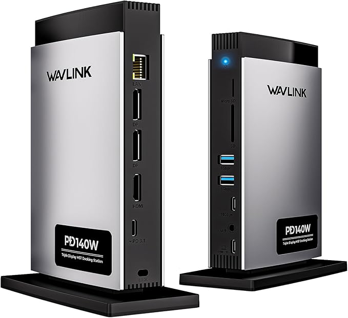 WAVLINK Laptop Docking Station 3 Monitors, 11-in-1 USB C Docking Station by WAVLINK%C2%AE