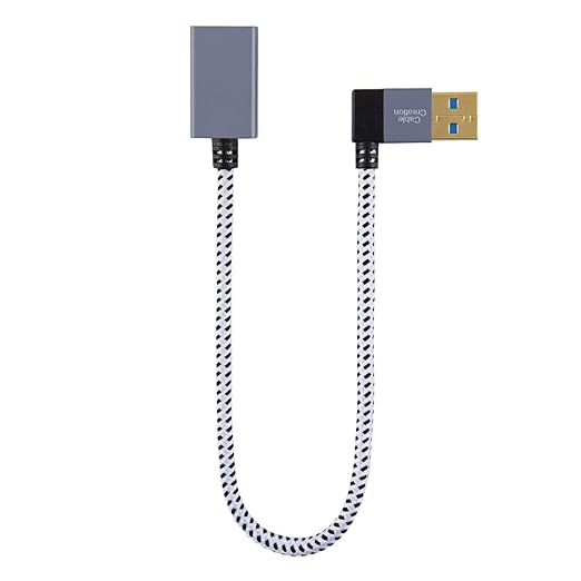 CableCreation USB 3.0 Extension Cable 1FT, Left Angle USB 3.0 Male to Female - Image 7