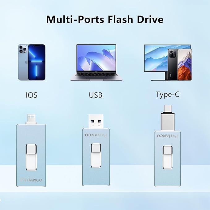 USB Flash Drive 256GB, Apple MFi Certified Photo Stick - Image 3