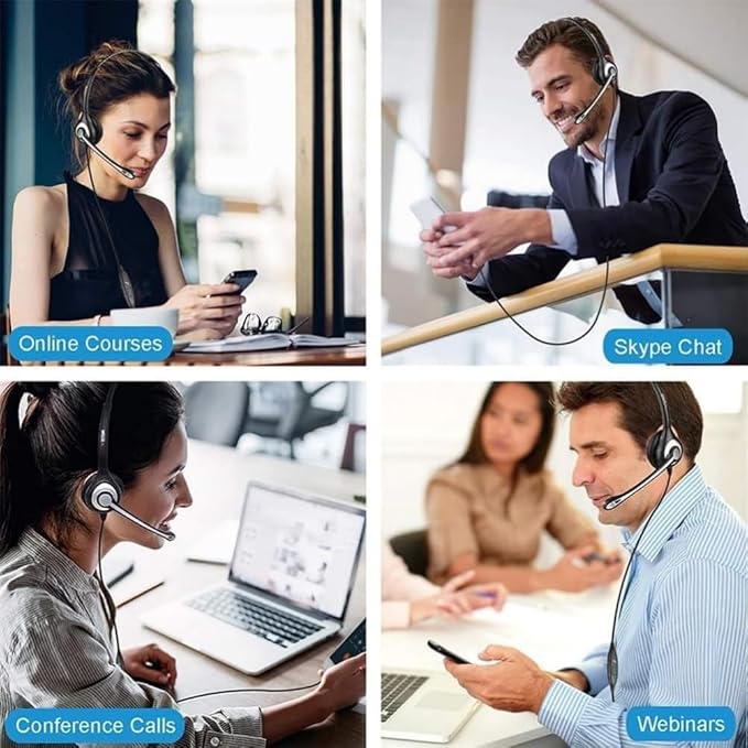 Wantek Cell Phone Headset with Microphone Noise Cancelling, Wired 3.5mm - Image 4