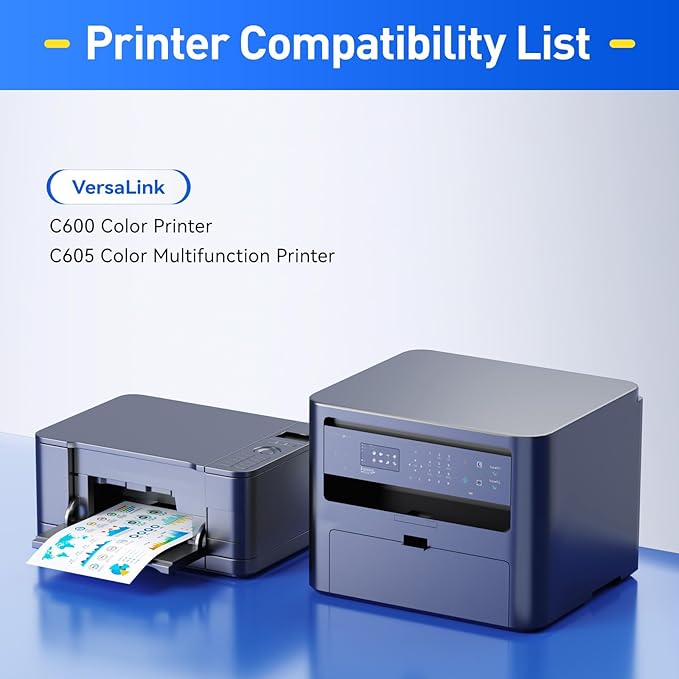 C600 C605 Toner Cartridges 4-Pack Compatible Replacement - Image 2
