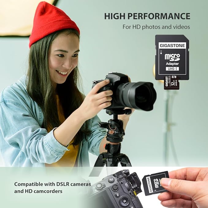 GIGASTONE 32GB 10-Pack Micro SD Card, Full HD Video, Surveillance Security Cam - Image 3