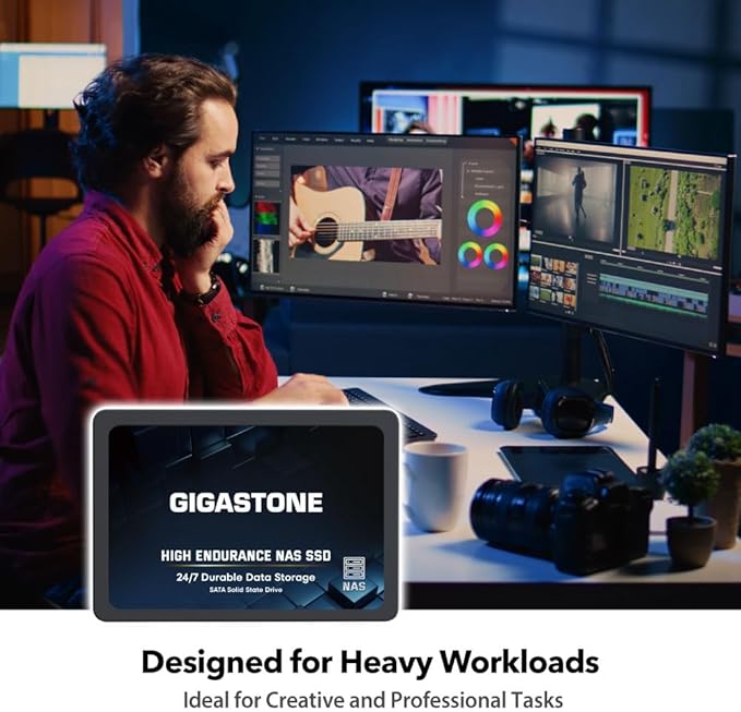 Gigastone 2TB NAS SSD Drive 24/7 Durable TLC High Endurance RAID Data Storage - Image 5