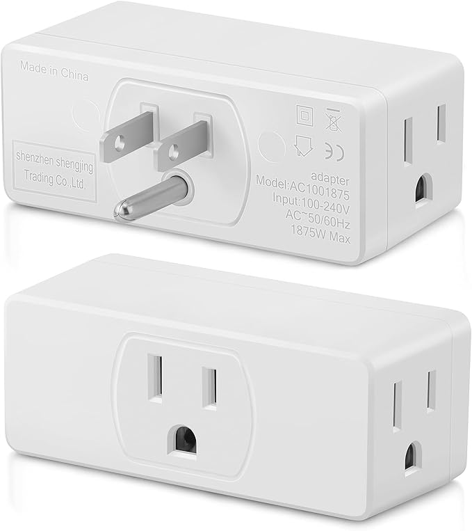 Multi Plug Outlet Extender 1pack, 3 Outlet Grounding Wall Adapter, Cruise - Image 6