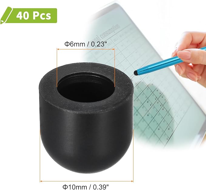 MECCANIXITY 40Pcs Replacement Stylus Pen Tips 10mm Conductive Capacitive Touch - Image 2