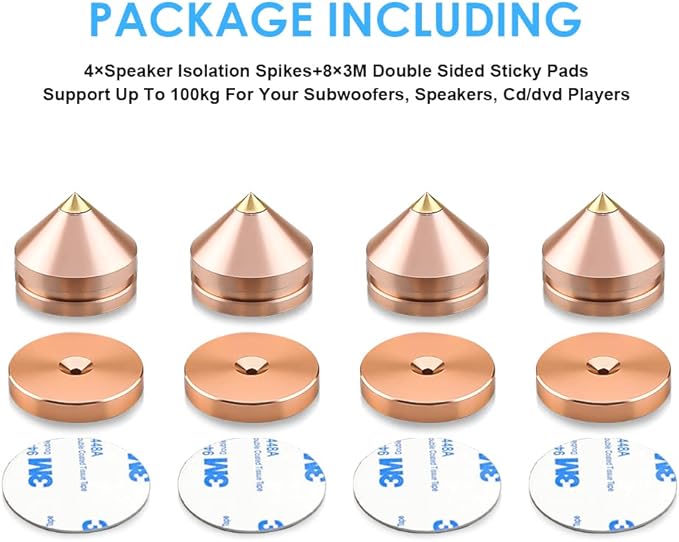 4Pcs Speaker Spikes Floor Protectors Shockproof Speaker Isolation Spikes - Image 3