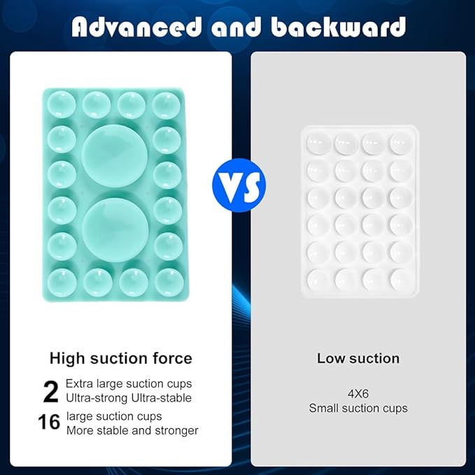 ZYCCER Double Sided Silicone Suction Phone Holder Mount, Compatible - Image 2