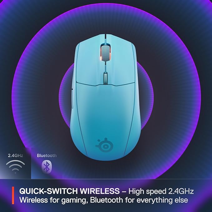 SteelSeries Rival 3 Wireless Gen 2 Gaming Mouse — 2.4GHz and Bluetooth — 18000 - Image 3