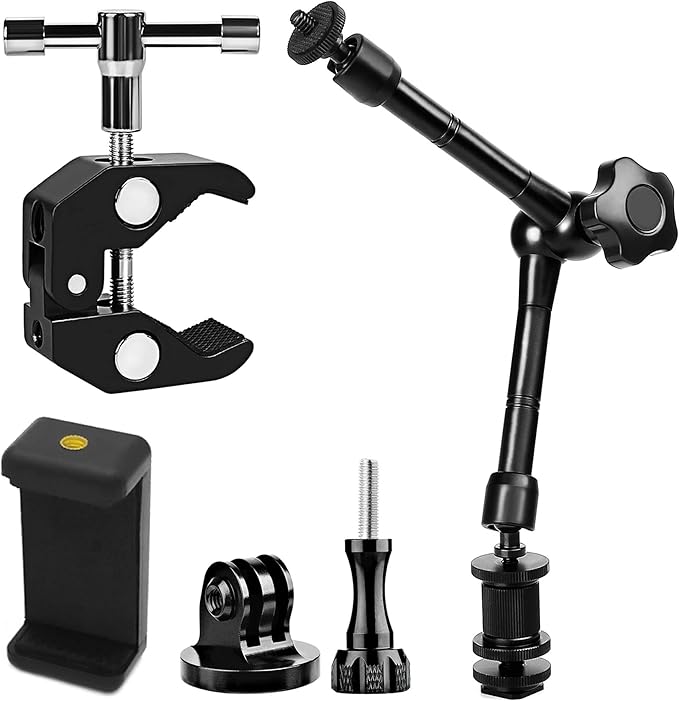 Magic arm Camera Mount ，articulating arm- 11 Inch Metal Adjustable Friction by Niewalda