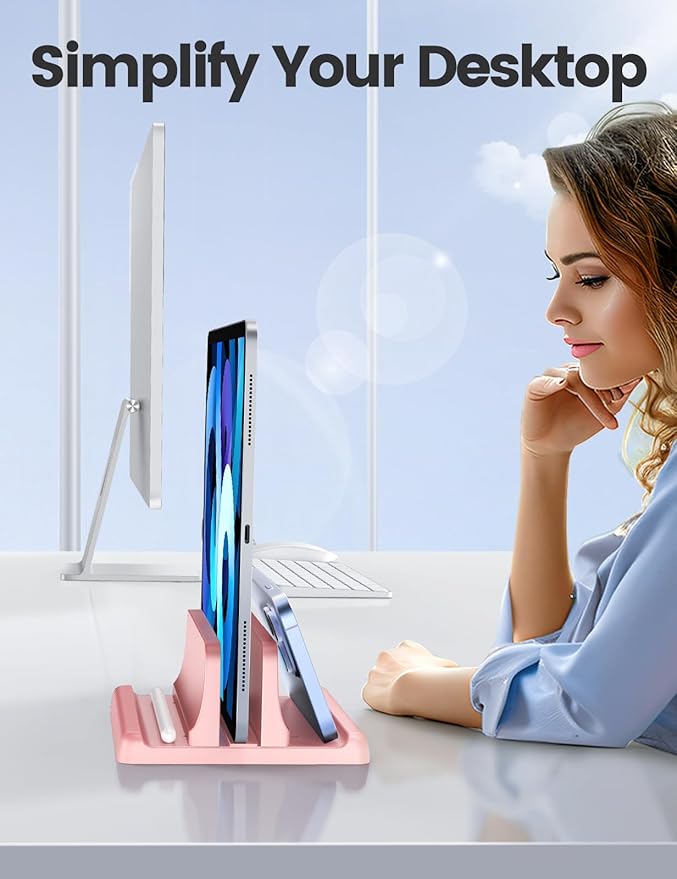 Vaydeer Vertical Laptop Stand Holder Plastic Adjustable Desktop Notebook Dock - Image 6