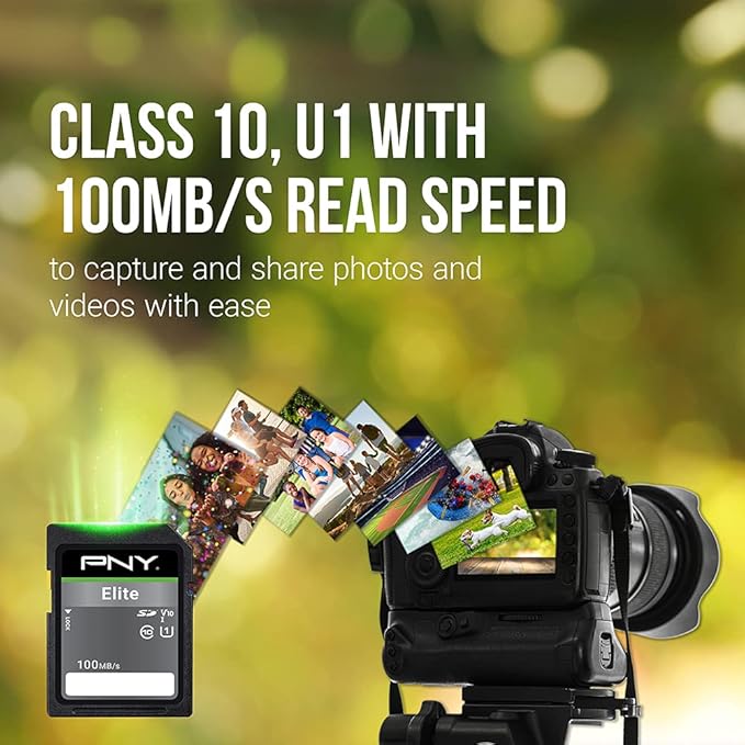 PNY 32GB Elite Class 10 U1 V10 SDHC Flash Memory Card - Image 4