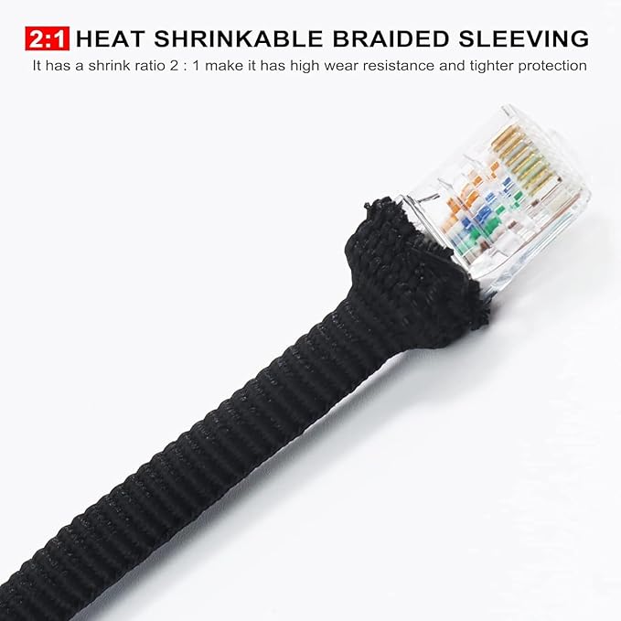 Braided Sleeving Heat Shrinkable Fabric 2:1 Ratio- Abrasion Protection - Image 3