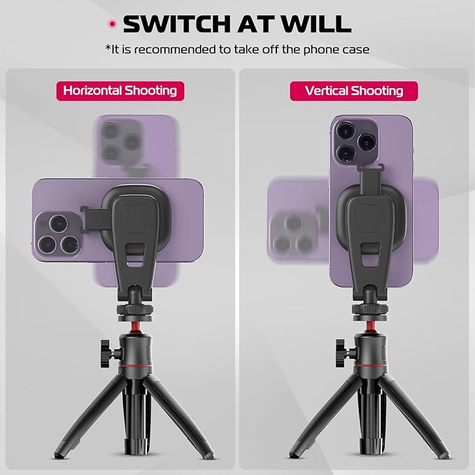ULANZI Magnetic iPhone Tripod Mount MA23, Magnet Phone Holder Adapter Tripod - Image 3