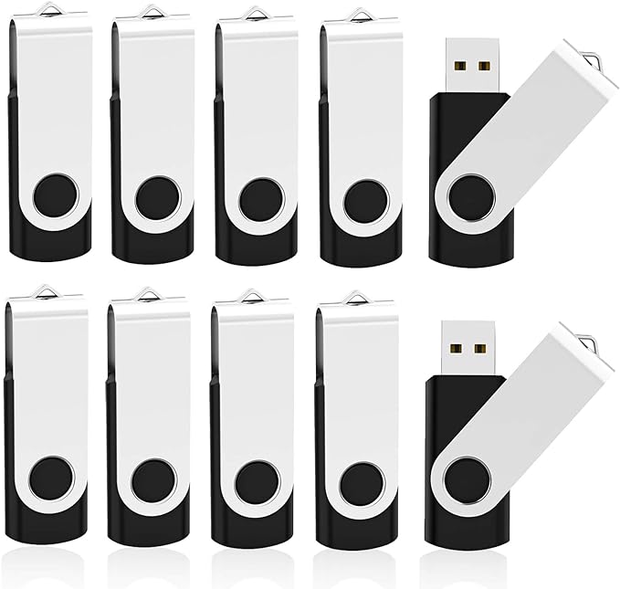 KOOTION 10 X 1GB USB Flash Drive 1gb Flash Drive Swivel Thumb Drive Memory by KOOTION