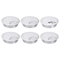 uxcell 6 Pcs 80mm Desk Grommet, Plastic Cable Hole Cover, Wire Cord Cable by uxcell