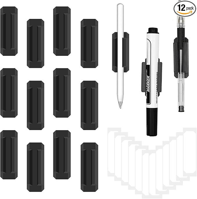 12 Pack Pen Holder for Desk, Silicone Pencil Holder by clbutgeOrganizer