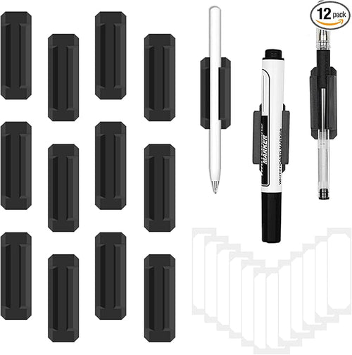 12 Pack Pen Holder for Desk, Silicone Pencil Holder by clbutgeOrganizer