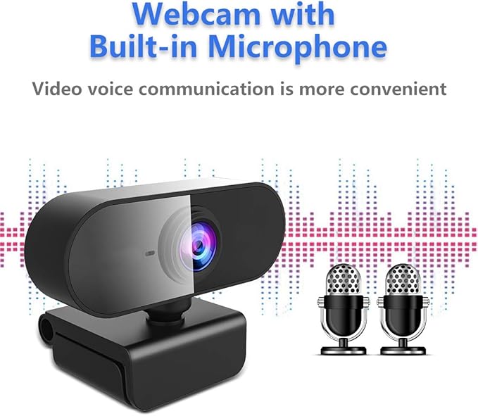 Webcam with Microphone&1080P HD Web Cam, Stand - Image 3