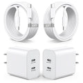 2Pack iPhone 16 15 Chargers, Dual Port Fast Wall Chargers Block by BikeAnything