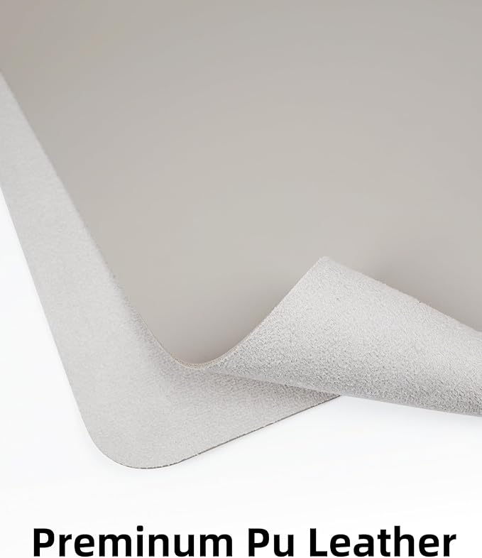 Leather Desk Pad Protector, Mouse Pad, Office Desk Mat, Non-Slip PU Leather - Image 2